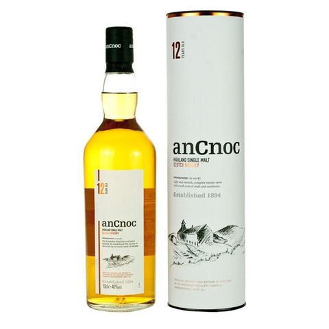 AnCnoc 12 Year Old Scotch Whisky - 700ml - 40%