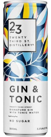 23rd Street Signature Gin With Tonic Water (Can) - 300ml - 5.5%