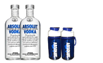 2x Absolut Original Vodka - 700ml - 40% + 2x Water Bottles